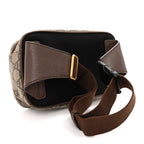 Soft GG Supreme Monogram Medium Ophidia Belt Bag Dark Brown
