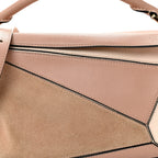 Calfskin Suede Small Puzzle Bag Blush