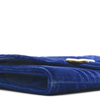 Velvet Matelasse GG Marmont Clutch Cobalt Blue