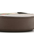 GG Supreme Monogram Web Mini Ophidia Round Shoulder Bag Brown