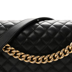 Lambskin Quilted New Medium Boy Flap Black