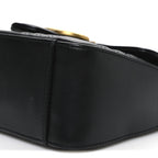Calfskin Matelasse Mini GG Marmont Top Handle Shoulder Bag Black