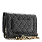 Caviar Quilted Miss Coco Wallet On Chain WOC Black