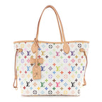 LV X TM Monogram Multicolor Neverfull MM White