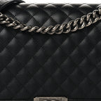 Caviar Quilted New Medium Boy Flap Black