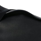 Grained Calfskin Large Slouchy Banana Bag Black