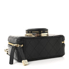 Lambskin Quilted Coco Click Bag Black