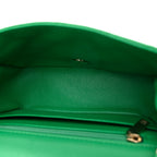 Lambskin Quilted Mini Square Flap Green