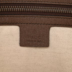 GG Supreme Monogram Web Small Ophidia Half Moon Hobo Brown