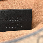 GG Supreme Monogram Web Medium Padlock Messenger Shoulder Bag Black