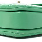 Lambskin Quilted Medium Trendy CC Flap Dual Handle Bag Green
