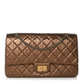 Metallic Aged Calfskin Quilted 2.55 Reissue 226 Flap Bronze