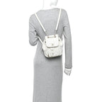 Caviar Quilted Mini Business Affinity Backpack White