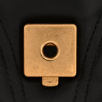 Calfskin Matelasse Small GG Marmont Shoulder Bag Black