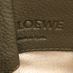 Soft Grained Calfskin Compact Hammock Shoulder Bag Khaki Green