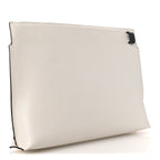 Calfskin Mushroom T Pouch Bag White