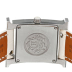 Stainless Steel Alligator Diamond Bezel Lacquer 21mm Heure H Hour Double Jeu Quartz Watch Blanc
