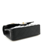 Caviar Quilted Small Double Flap Black
