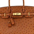Ostrich Birkin 30 Cognac