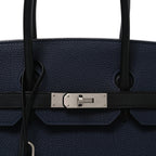Togo Bi-Color Horseshoe Birkin 35 Bleu Nuit Black