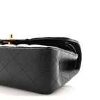 Caviar Quilted Small Double Flap Black