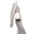Braided Raffia Calfskin Quilted Small Chanel 25 Handbag White Black