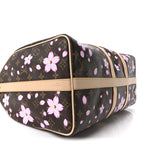LV X TM Monogram Cherry Blossom Keepall Bandouliere 45 Sakura Brown