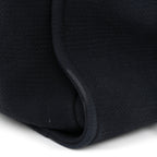 Mixed Fibers Calfskin Medium Deauville Tote Navy Blue