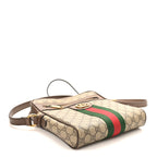 GG Supreme Monogram Web Small Ophidia Messenger Bag Brown