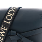 Calfskin Jacquard Small Gate Dual Bag Onyx Blue