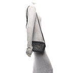 Pebbled Calfskin Small Soho Disco Bag Black