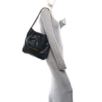 Shiny Calfskin Quilted Small Chanel 22 Black