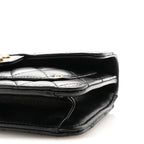 Lambskin Quilted Preppy Satchel Wallet On Chain WOC Black