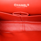 Lambskin Quilted Jumbo Double Flap Red