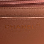 Metallic Lambskin Quilted Ombre Mini Rectangular Flap Pink