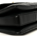 Lambskin Quilted Mini Trendy CC Dual Handle Flap Bag Black