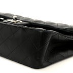 Lambskin Quilted Small Double Flap Black