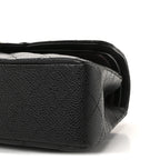 Caviar Quilted Small Double Flap Black