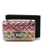 Metallic Goatskin Quilted Mini 2.55 Reissue Flap Multicolor