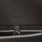 Matte Grained Calfskin Margaux Shoulder 12 Deep Brown