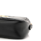 Calfskin Matelasse Small GG Marmont Chain Shoulder Bag Black