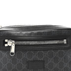 Soft GG Supreme Monogram Web Belt Bag Black Grey