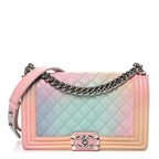 Caviar Quilted Medium Cuba Rainbow Boy Flap Multicolor