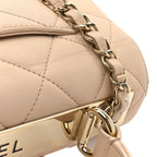 Lambskin Quilted Small Trendy CC Dual Handle Flap Bag Beige