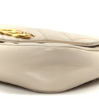 Calfskin Matelasse Super Mini GG Marmont Shoulder Bag White