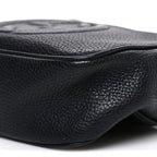 Pebbled Calfskin Mini Soho Disco Bag Black