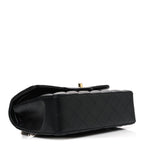 Lambskin Quilted Small Double Flap Black