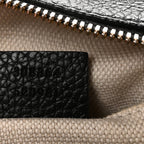 Pebbled Calfskin Small Soho Disco Bag Black