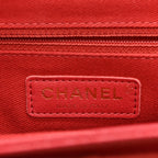 Caviar Quilted Small Business Affinity Flap Red