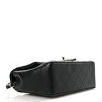 Lambskin Quilted Mini Rectangular Flap Black